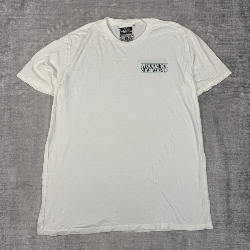 Jungmaven Shirt Mens XL WHite Hemp Blend Short Sleeve Sustainable‎ Made in USA